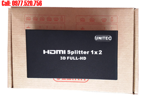 Bộ chia HDMI 2 cổng ( bộ chia HDMI 1 ra 2) Unitec Y-C1002